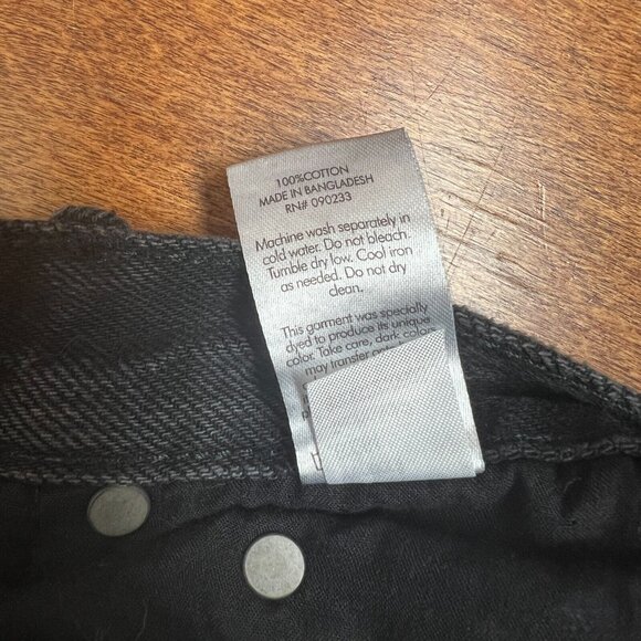 NEW PacSun Dad Jean Shorts Womens 28 Black High Rise Cut Off Button Fly Denim - Picture 11 of 13